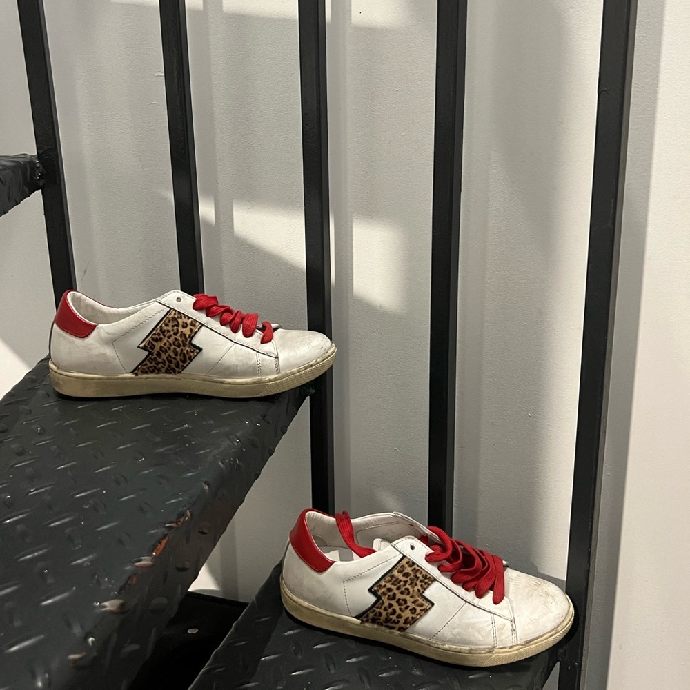 Amiri Distressed Leather Sneakers